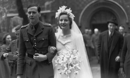 The Duke of Devonshire, Lord Andrew Cavendish, and wife Deborah Mitford, 19 April 1941.
