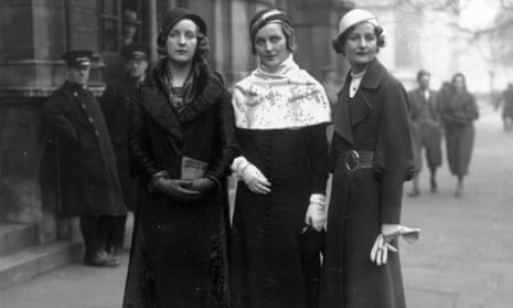 Three of the Mitford sisters - Unity, Diana and Nancy - in 1932.