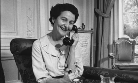 May 1956: Nancy Mitford in her apartment in Paris.