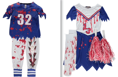 Asda is selling these bloodied cheerleader and football player costumes: are they offensive? 
