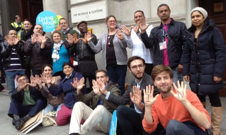 Whitehall cleaners and activists call for a Living Wage
