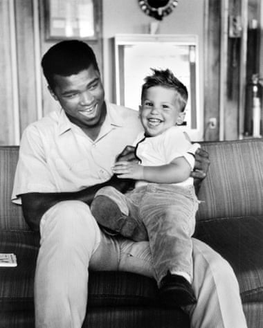 Muhammad Ali with Bob Gomel’s son, Corey.