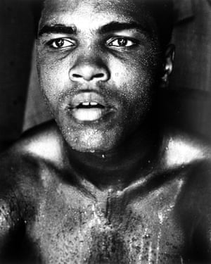 Gordon Parks’ shot of Ali after a training session in Miami in 1966 is breathtaking. So much detail, so much contrast, and, for once, it’s a portrait of the champion without any hint of braggadocio.