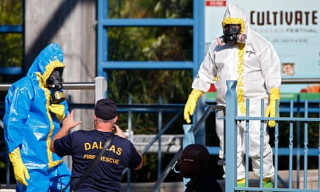 A clean-up in Dallas, Texas, after a suspected Ebola case