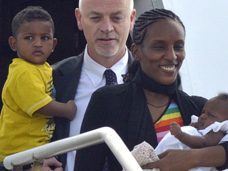Meriam Ibrahim with her daughter Maya, Italian deputy foreign minister Lapo Pistelli and her son, Martin, after leaving Sudan for Italy before moving to the United States.