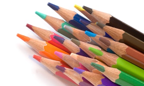 Coloured sketching pencils