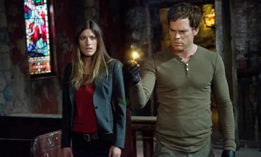 The TV show Dexter, played by Michael C Hall, right, portrays a police detective who is also a serial killer.