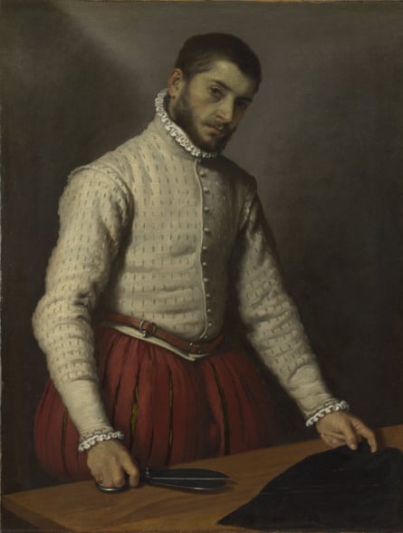 The Tailor by Giovanni Battista Moroni, 1565, oil on canvas, 99.5 x 77 cm.