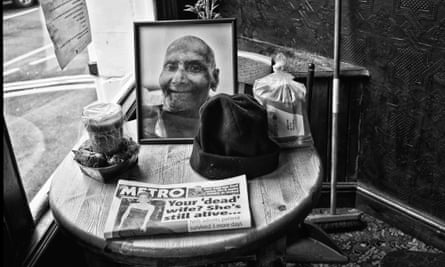 Memorial for Doc at the Olde Rose. Photograph: Sarah Lee for the Guardian