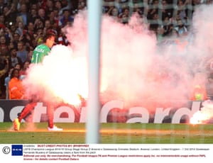 Arsenal Cleared But Galatasaray Fined Over Champions League Flares Football The Guardian