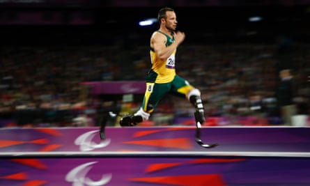 Oscar Pistorius at the 2012 Paralympics in London.