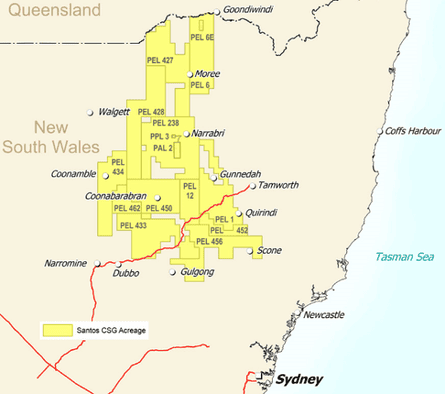 Santos NSW map
