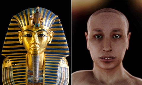 Gold mask of Tutankhamun and 'virtual autopsy'