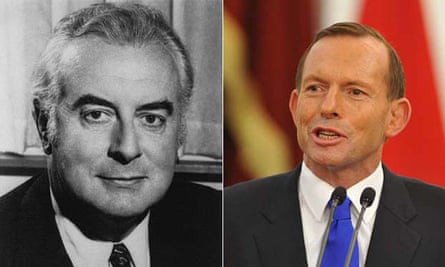 Gough Whitlam and Tony Abbott