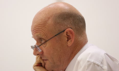Senator David Leyonhjelm at the senate Education and Employment committee hearing this afternoon in Parliament House, Monday 22nd October 2014