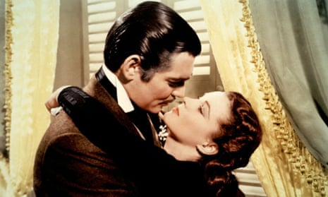 Clark Gable and Vivien Leigh in the screen version of the American civil war novel Gone with the Wind.
