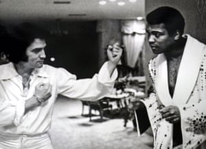 The King of Rock &lsquo;n&rsquo; Roll, Elvis Presley, meets the Greatest, Muhammad Ali in Las Vegas in February 1973.