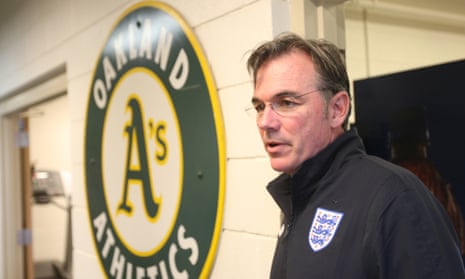 Oakland Athletics general manager Billy Beane answers questions