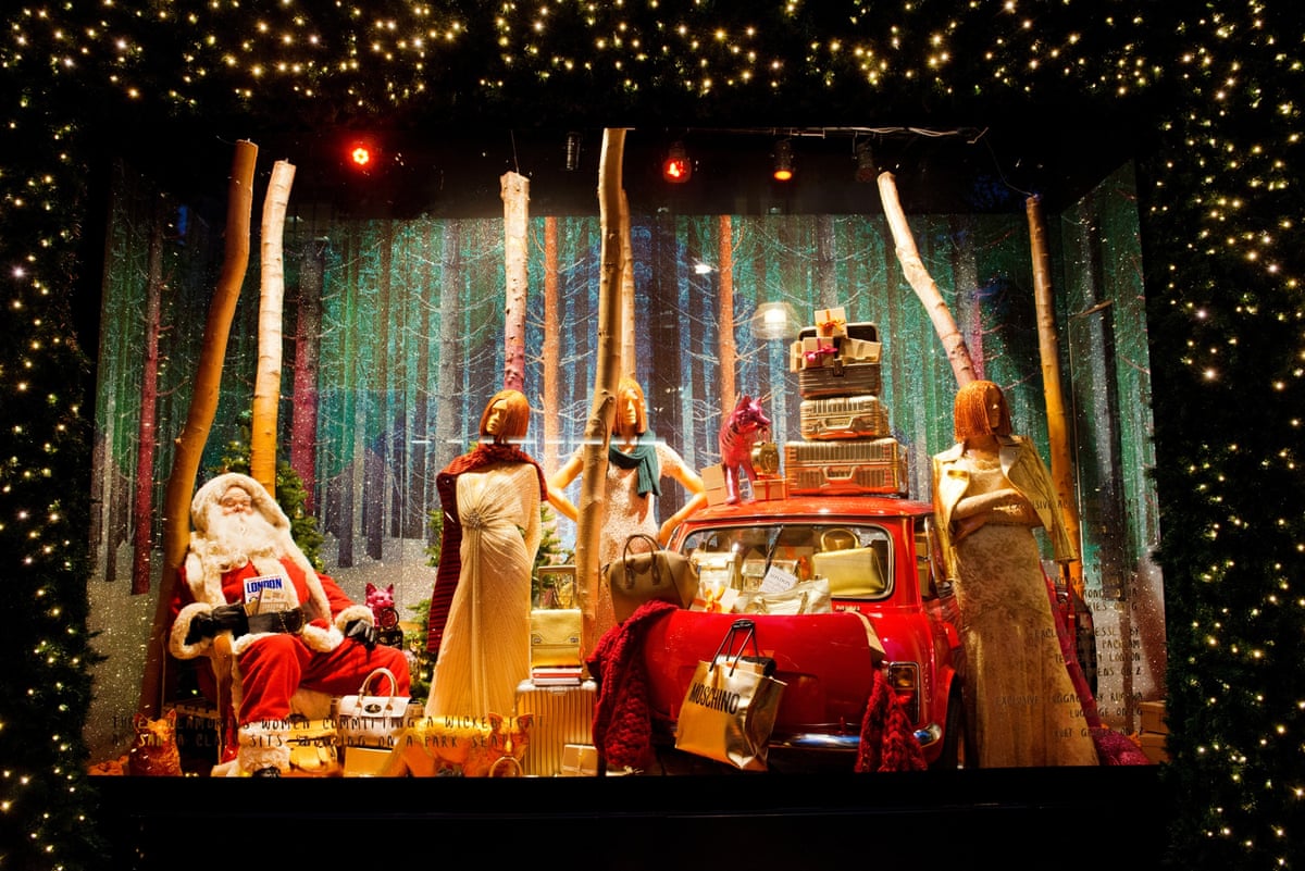 Department window christmas display displays london street stores carpet fortnum mason windows harrods sparkling dailymail piccadilly gingerbread flying giant concertina Selfridges’ Christmas window displays - in pictures | Life and style