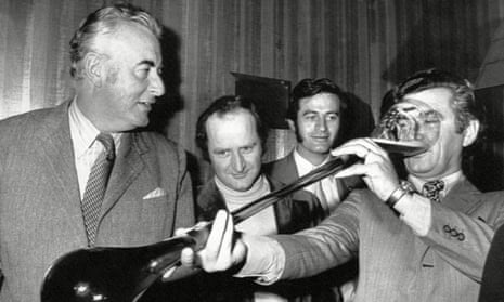 Gough Whitlam and Bob Hawke in 1972