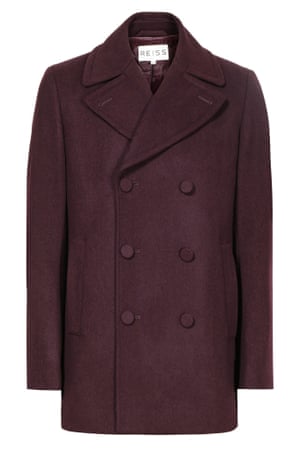 burgundy coat