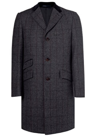 grey check coat