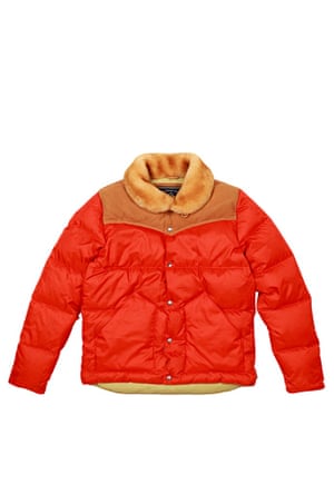 orange padded jacket