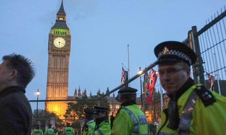 Police moved off Occupy protesters from Parliament Square.