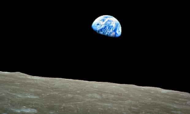 Earth rise over the Moon