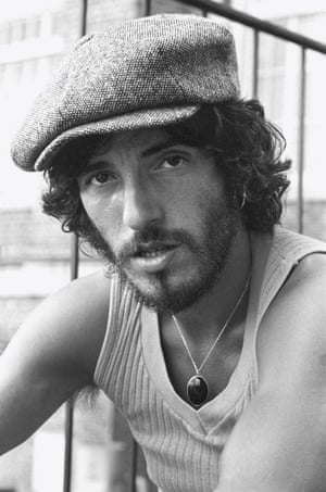Bruce Springsteen taking a break from a soundcheck at Alex Cooley's Electric Ballroom in Atlanta, Georgia in 1975
