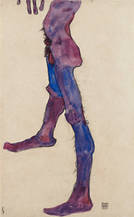 Male Lower Torso, 1910 by Egon Schiele: ‘what shocks is his extreme detachment from the human beings he depicts’.