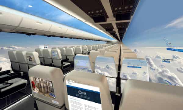 The Windowless Plane Set For Take Off In A Decade Business The Guardian