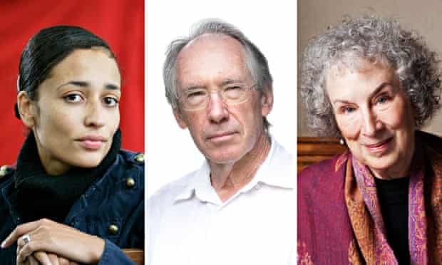 Zadie Smith, Ian McEwan and Margaret Atwood