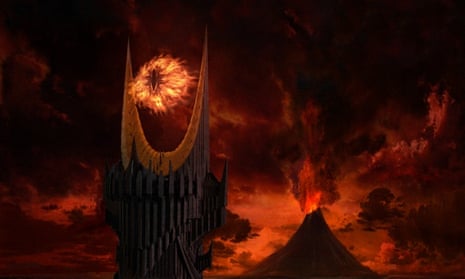 Evil vision … Eye of Sauron and Mount Doom.