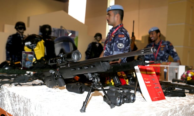 Gun exhibited at Milipol Qatar 2014