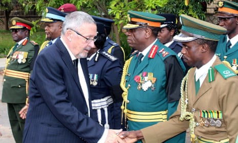 Guy Scott greets defence and security chiefs 