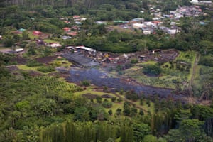 Lava heads towards the town on 29 October