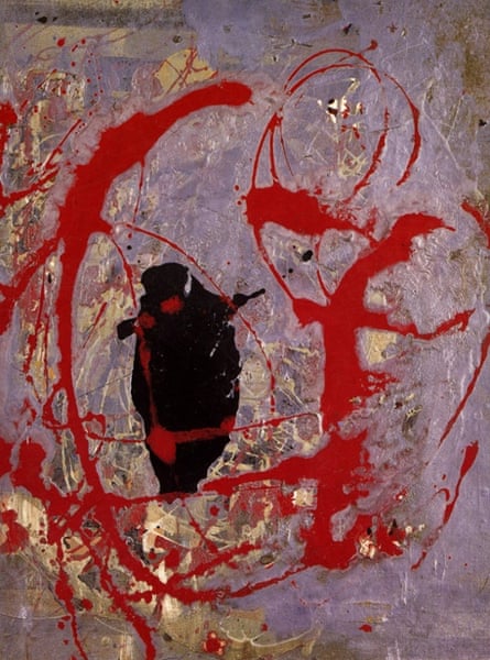 Jackson Pollock: Red, Black & Silver