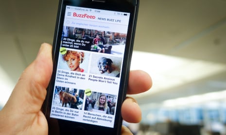 phone screen on Buzzfeed website