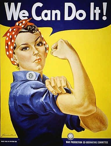 'Rosie the Riveter', introduced as a symbol of patriotic womanhood in the 1940s, was based on Rose Will Monroe.