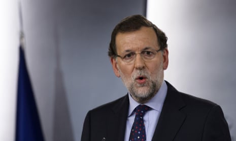 Spanish Prime Minister Mariano Rajoy speaks.