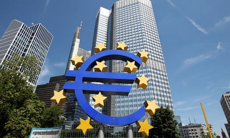 The European Central Bank building, Frankfurt am Main, Germany.