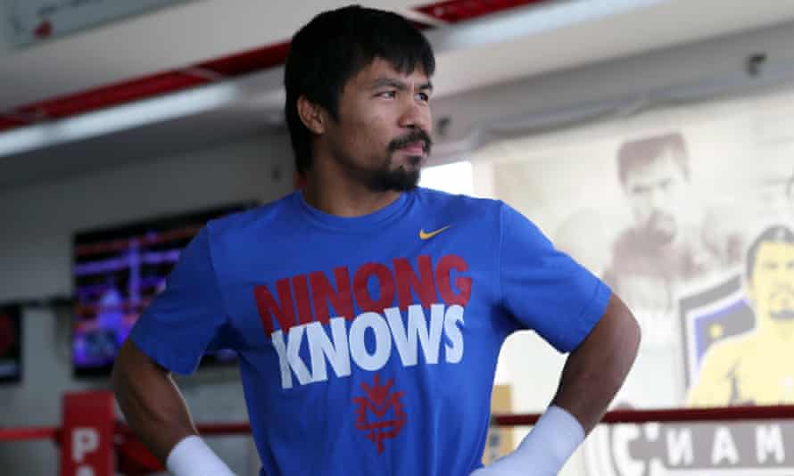 Pacquiao during a training session.