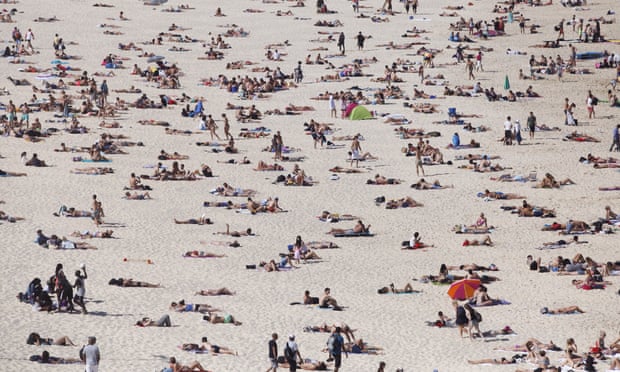 Bondi beach sunbathers