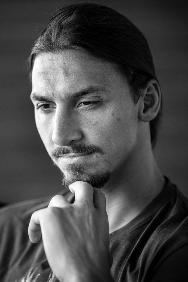 Zlatan Ibrahimovic poses for a portrait at the Paris St Germain training centre in St Germin-en-Laye.