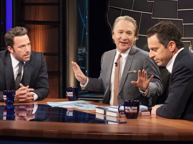 Bill Maher with Ben Affleck and Sam Harris.