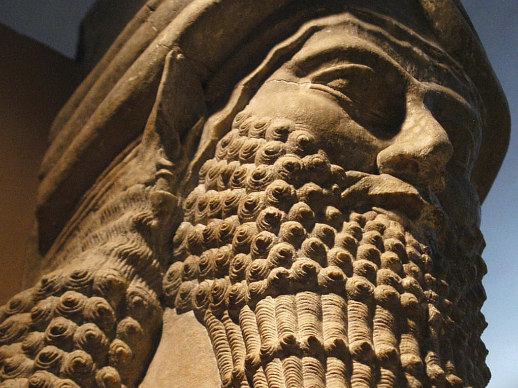 A statue is on display in the Assyrian hall of Baghdad's National Museum in 2005.