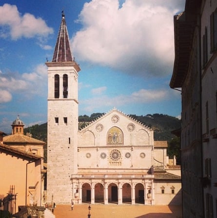 The beautiful duomo in Spoleto. This must be one of the prettiest piazzas anywhere