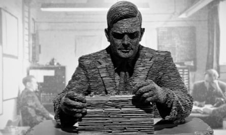 A sculpture of Alan Turing by Stephen Kettle at Bletchley Park, Milton Keynes.