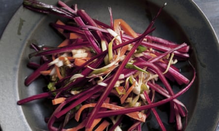 Nigel Slater's pickled chard relish on a plate